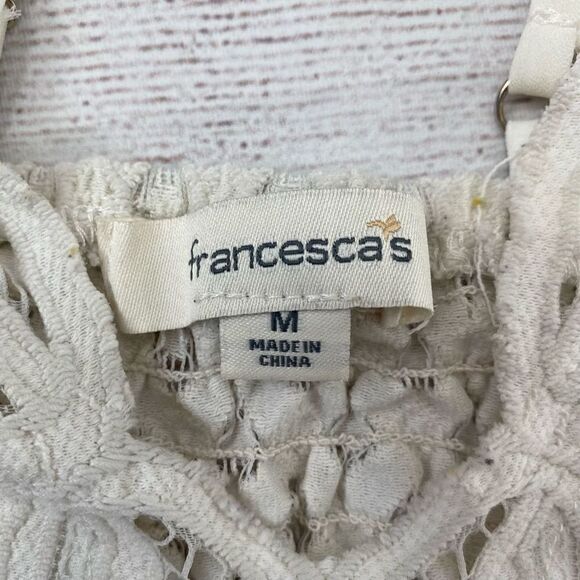 Francesca’s lace criss cross back bralette w/4 adjustable straps white sz Med - Picture 8 of 8